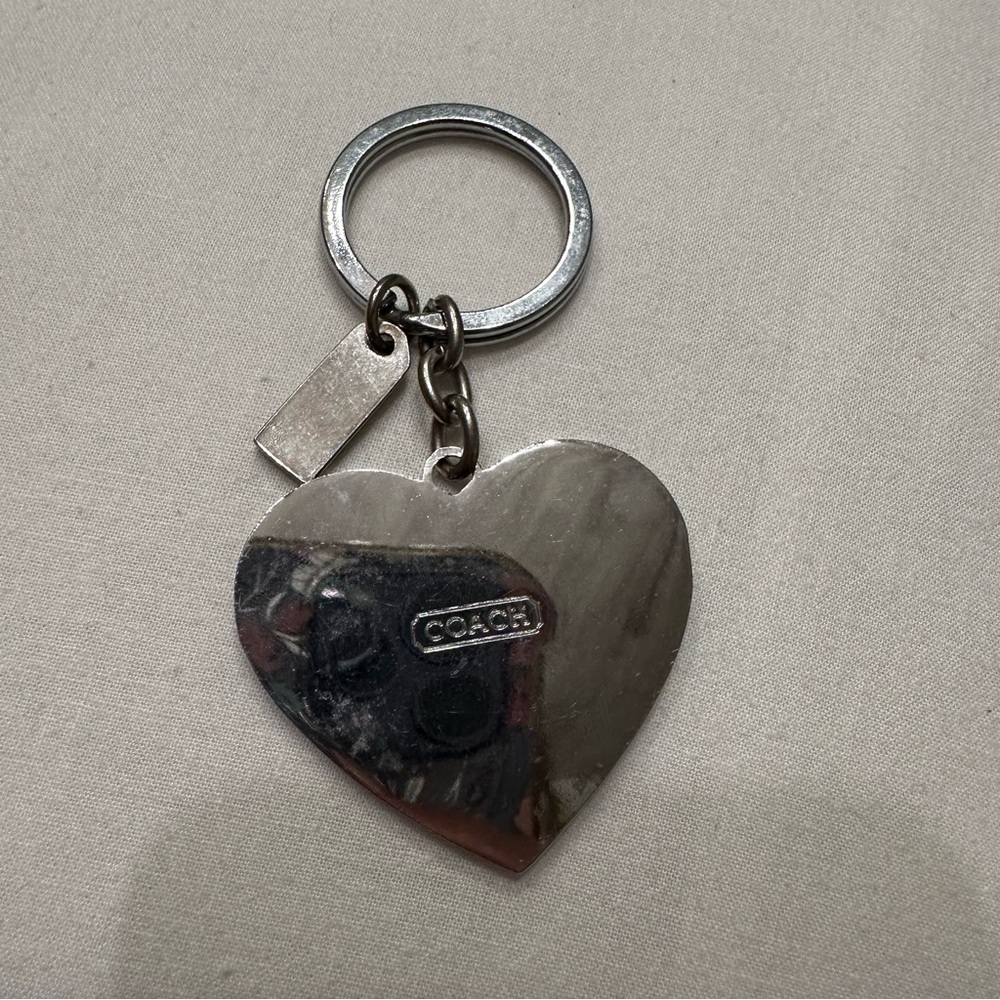 Coach Heart Keychain Charm Key Ring - Picture 3 of 3